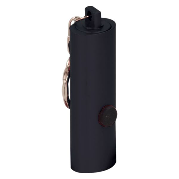 Black 3-LED Laserable Flashlight with Keychain Thumbnail