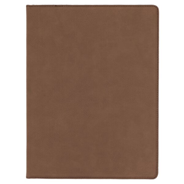Brown Laserable Leatherette Portfolio with Notepad Thumbnail
