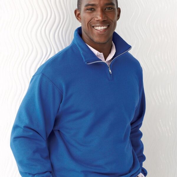 Nublend® Cadet Collar Quarter-Zip Sweatshirt Thumbnail